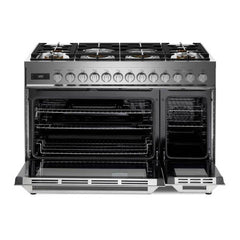 Verona 48 Inch Ultima Dual Fuel Range 6 Brass Burners 5.8 cu. ft. - VUFSGE486DSS - The Home Selection