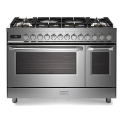 Verona 48 Inch Ultima Dual Fuel Range 6 Brass Burners 5.8 cu. ft. - VUFSGE486DSS - The Home Selection