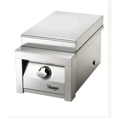 Vintage 13" Side Sear Burner, featuring a 27,500 BTU ceramic infrared burner, 9v ignition, stainless steel U-grates, and designed for natural gas with an included LP conversion kit - VGSZ - The Home Selection