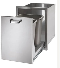 Vintage Stainless Steel Trash and Recycle Center - VTRC