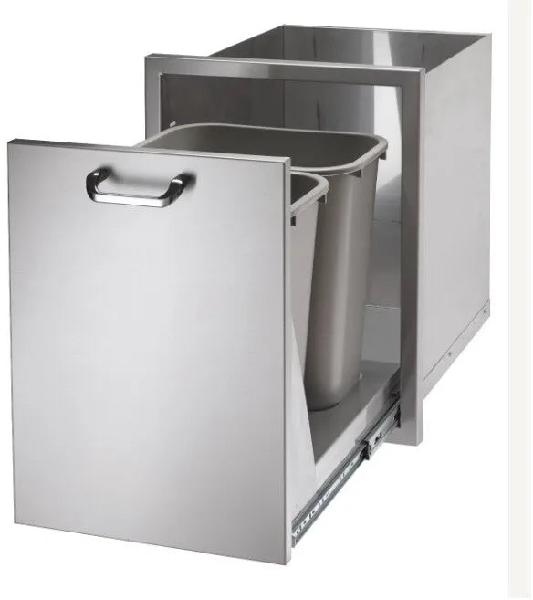 Vintage Stainless Steel Trash and Recycle Center - VTRC