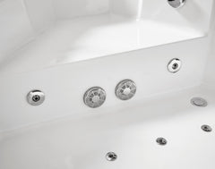 EAGO 5 ft Clear Corner Acrylic Whirlpool Bathtub for Two - AM156ETL