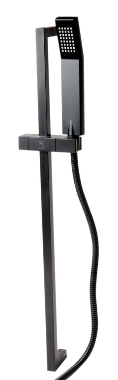 Alfi Square Sliding Rail Hand Shower Set - Black Matte