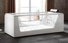 EAGO 6 ft Clear Rectangular Acrylic Whirlpool Bathtub - AM152ETL-6