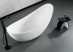 Alfi Black Matte Arched Solid Surface Resin Bathroom / Shower Stool - ABST77BM