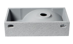 Alfi 16  Small Rectangular Solid Concrete Gray Matte Wall Mounted Bathroom Sink - ABCO108