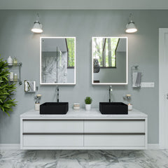 Alfi 16  Modern Square Above Mount Ceramic Sink - ABC903