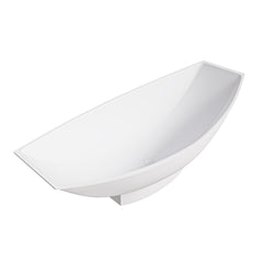 Alfi White Matte 71  Solid Surface Resin Free Standing Hammock Style Bathtub - AB9991