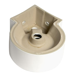 Alfi White 17  Tiny Corner Wall Mounted Ceramic Sink with Faucet Hole - ABC121