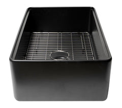 Alfi Workstation 33  x 20  Single Bowl Step Rim Fireclay Farm Sink with Accessories - ABFS3320S