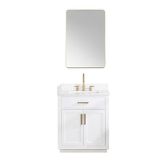 Altair Gavino 30" Single Bathroom Vanity with Grain White Engineered Stone Countertop - 557030