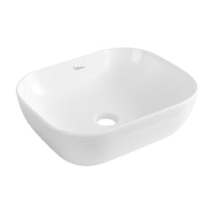 Whitehaus Isabella Plus Collection Rectangular Above Mount Basin with Center Drain - WH71333