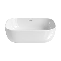 Whitehaus Isabella Plus Collection Rectangular Above Mount Basin with Center Drain - WH71333