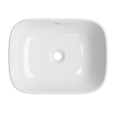 Whitehaus Isabella Plus Collection Rectangular Above Mount Basin with Center Drain - WH71333