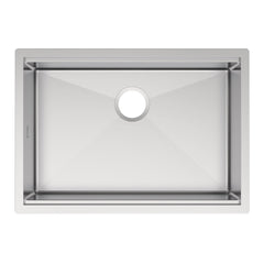 Whitehaus 27  Undermount Single Bowl 16 Gauge Brushed Stainless Steel Workstation Sink With Accessories - WHSW