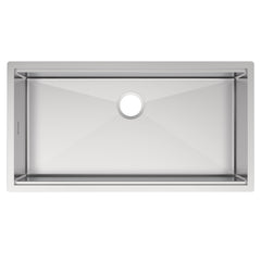 Whitehaus 36  Undermount Single Bowl 16 Gauge Brushed Stainless Steel Workstation Sink With Accessories - WHSW