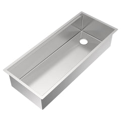 Whitehaus 45  Undermount Single Bowl 16 Gauge Brushed Stainless Steel Workstation Sink With Accessories - WHSW