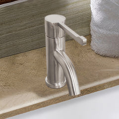 Whitehaus Waterhaus Solid , single hole, extended single lever lavatory faucet - WHS0221-SB