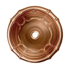Whitehaus Decorative Round Fluted Design Drop-in Basin with Overflow and a 1 1/4  Center Drain - WH613CBL