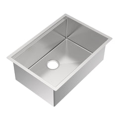 Whitehaus 27  Reversible Single Bowl Fireclay Sink Set with a Smooth Front Apron, Walnut Wood Cutting Board an