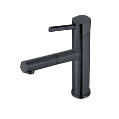 Whitehaus Waterhaus Solid Stainless Steel, Single Hole, Single Lever Kitchen Faucet with Pull-Out Head - WHS13