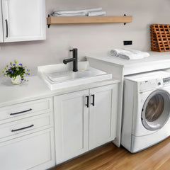 Whitehaus Waterhaus Solid Stainless Steel, Single Hole, Single Lever Kitchen Faucet with Pull-Out Head - WHS13