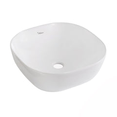 Whitehaus Isabella Plus Collection Square Above Mount Basin with Center Drain - WH71301 - The Home Selection
