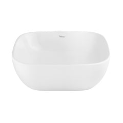Whitehaus Isabella Plus Collection Square Above Mount Basin with Center Drain - WH71301 - The Home Selection