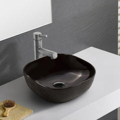 Whitehaus Isabella Plus Collection Square Above Mount Basin with Center Drain - WH71301 - The Home Selection