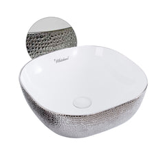 Whitehaus Isabella Plus Collection Square Above Mount Basin with Center Drain - WH71301 - The Home Selection