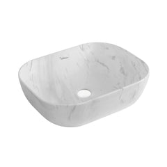 Whitehaus Isabella Plus Collection Rectangular Above Mount Basin with Center Drain - WH71302