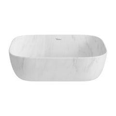 Whitehaus Isabella Plus Collection Rectangular Above Mount Basin with Center Drain - WH71302