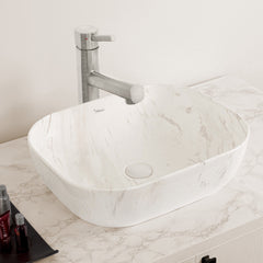 Whitehaus Isabella Plus Collection Rectangular Above Mount Basin with Center Drain - WH71302