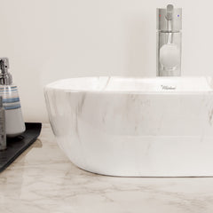 Whitehaus Isabella Plus Collection Rectangular Above Mount Basin with Center Drain - WH71302