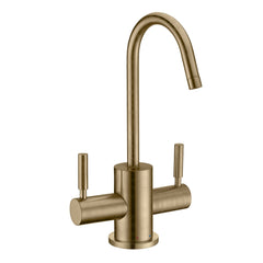 Whitehaus Point of Use Instant Hot/Cold Water Drinking Faucet with Gooseneck Swivel Spout - WHFH-HC1010-AB