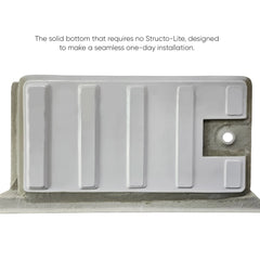 Whitehaus 60" Alcove Soaking Bathtub With Drain Hole Options - WHAB6030 - The Home Selection
