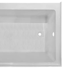 Whitehaus 60" Alcove Soaking Bathtub With Drain Hole Options - WHAB6030 - The Home Selection