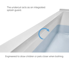 Whitehaus 60" Alcove Soaking Bathtub With Drain Hole Options - WHAB6030 - The Home Selection
