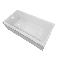 Whitehaus 60" Alcove Soaking Bathtub With Drain Hole Options - WHAB6030 - The Home Selection