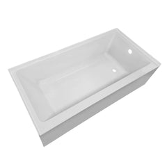 Whitehaus 60" Alcove Soaking Bathtub With Drain Hole Options - WHAB6030 - The Home Selection