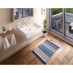 Whitehaus Rectangular Basin with Single Faucet Drilling & Overflow - B-AG - The Home Selection
