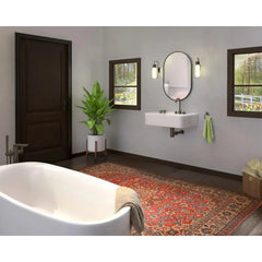 Whitehaus Rectangular Wall Mount Basin with Faucet Drilling Options and Rear Center Drain Location - The Home Selection