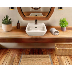 Whitehaus Rectangular Wall Mount Basin with Overflow Control Ledge, Single Faucet Drilling and Overflow - B-EVO - The Home Selection