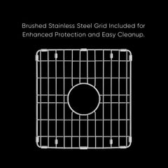 Whitehaus Undermount/Drop-in Single Bowl Fireclay Kitchen Sink with Stainless Steel Grid Included - WHUF1818 - The Home Selection