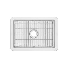 Whitehaus Undermount/Drop-in Single Bowl Fireclay Kitchen Sink with Stainless Steel Grid Included - WHUF2819 - The Home Selection