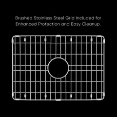Whitehaus Undermount/Drop-in Single Bowl Fireclay Kitchen Sink with Stainless Steel Grid Included - WHUF2819 - The Home Selection