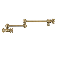 Whitehaus Wall Mount Retractable Swing Spout Pot Filler with Cross Handles - WHKPFCR3-9550-NT - The Home Selection