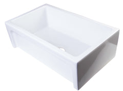 Alfi 30  White Arched Apron Thick Wall Fireclay Single Bowl Farm Sink - AB3018ARCH-W