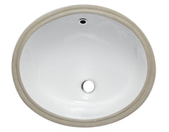 EAGO White Ceramic 18 x15  Undermount Oval Bathroom Sink - BC224