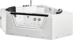EAGO 5 ft Clear Corner Acrylic Whirlpool Bathtub for Two - AM156ETL